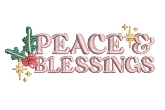 Peace Blessings Holiday Embroidery